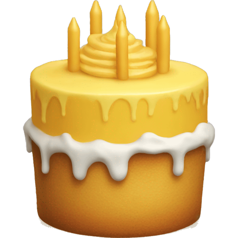 Yellow Spiky Cake emoji