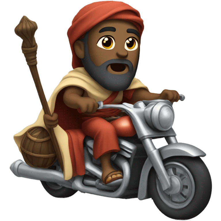 Moses on a motorcycle  emoji