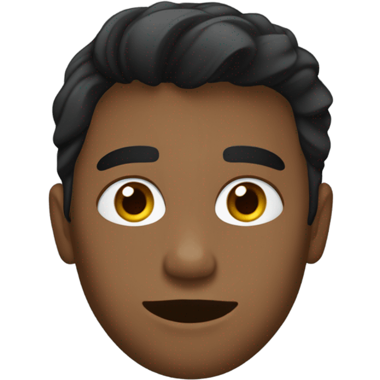 La imagen de un varón  joven de cabello negro corto emoji