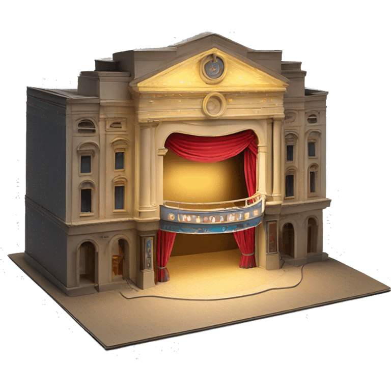 maquette theatre with lights and set model emoji