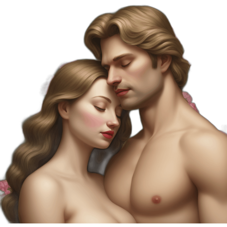 slavic voluptuous lovers detailed intrincate photorealist emoji