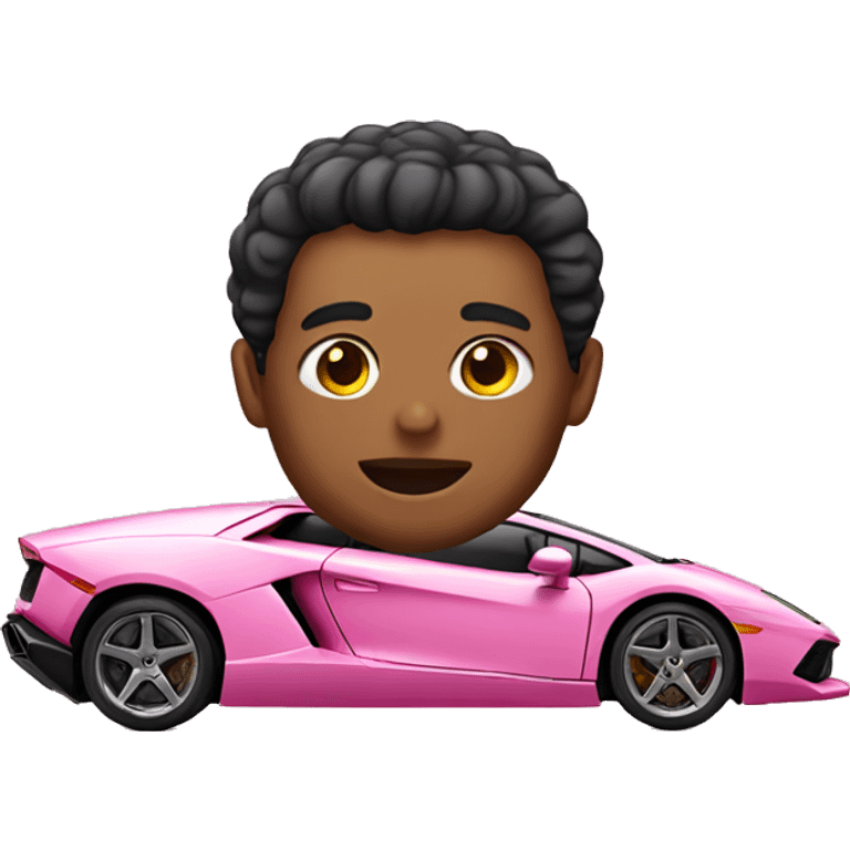 Pink Lamborghini emoji