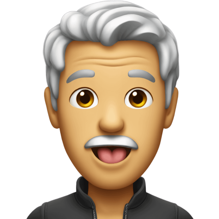 A man sticking his tongue out emoji