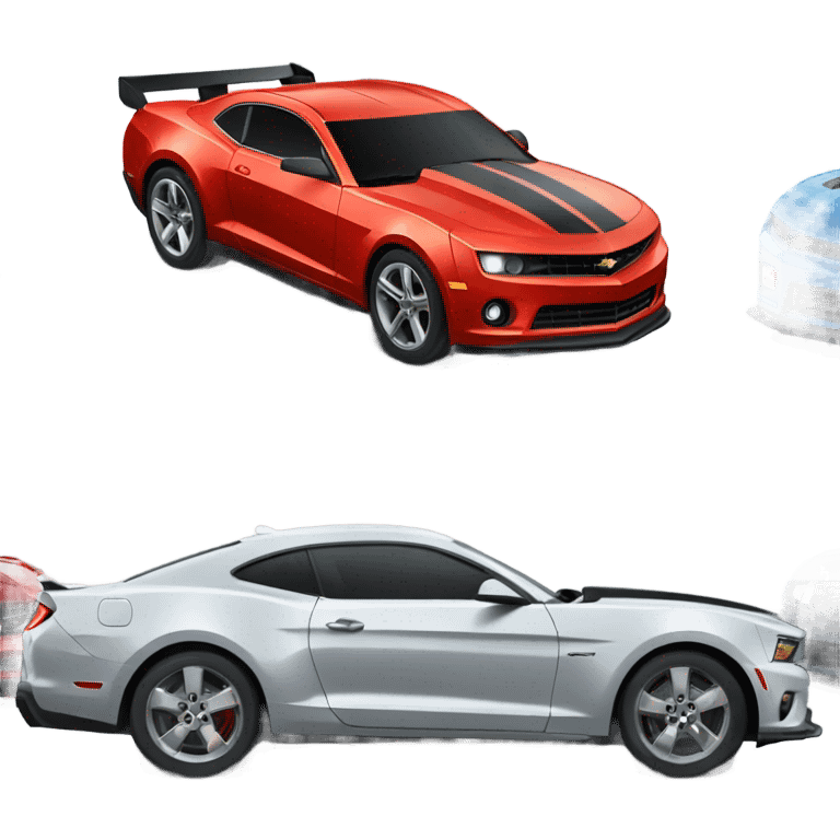 Cars racing, Camaro and mustang emoji