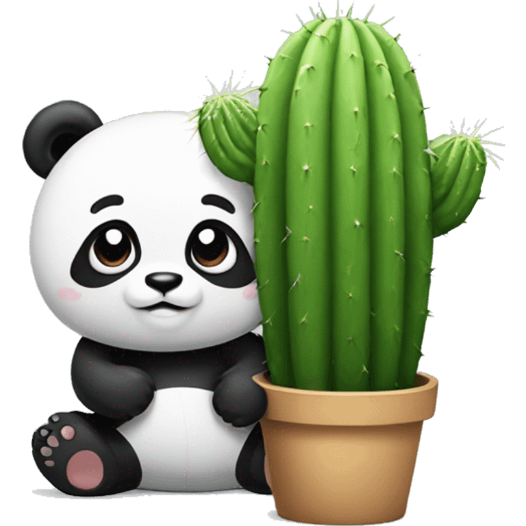 Panda that looks like a cactus emoji