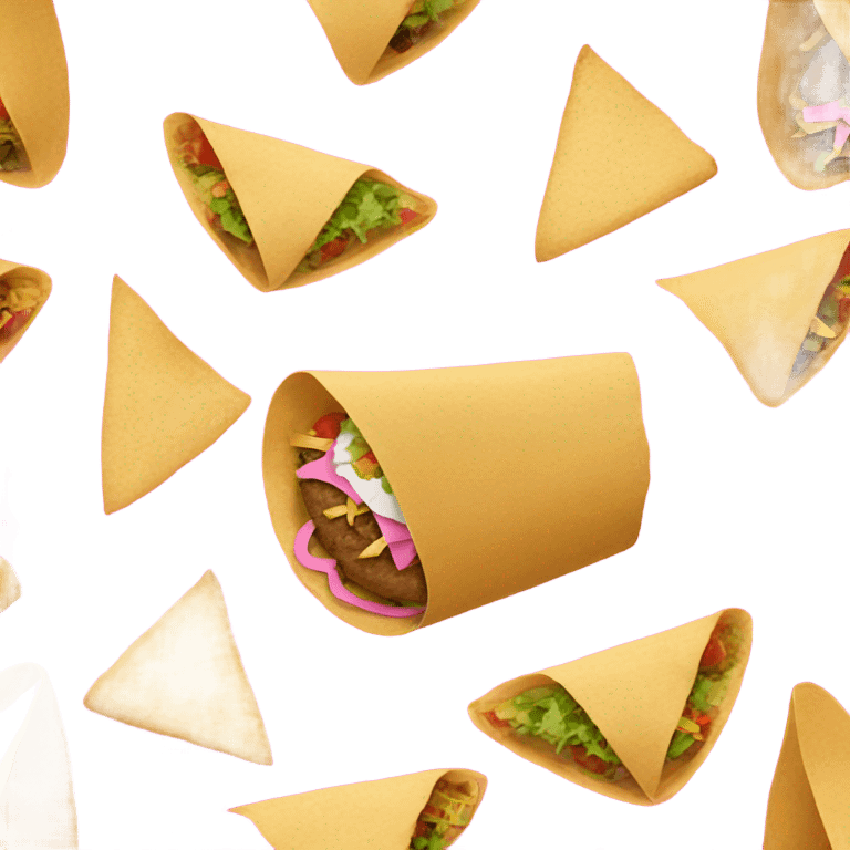 A tacos wrapped in pink paper  emoji