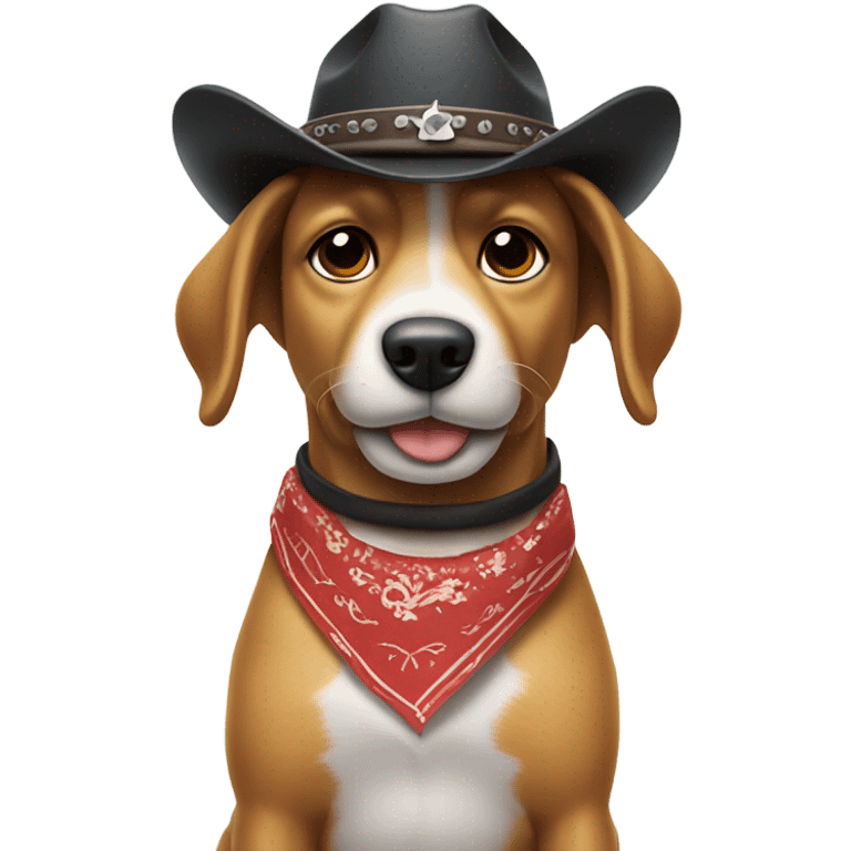 Cowboy dog emoji