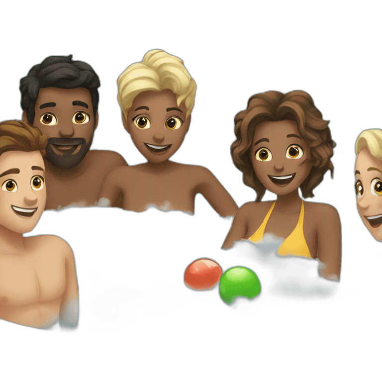 Hot tub party emoji