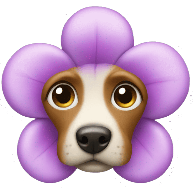 Flower with puppy dog eyes emoji