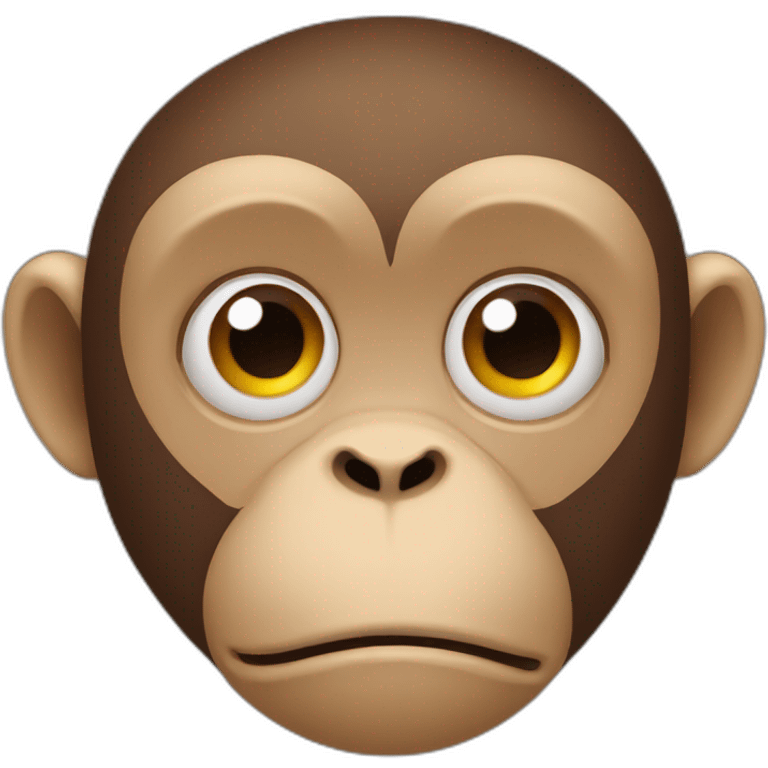 Monkey making a side eye emoji