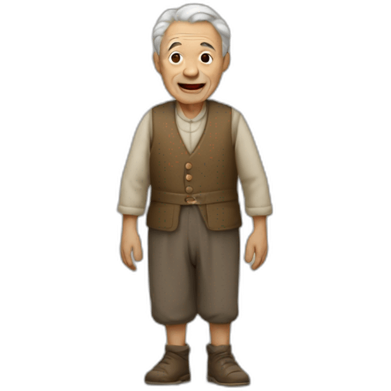 a village old man with full body emoji