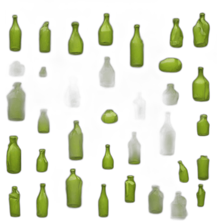 Bottle in pieces  emoji