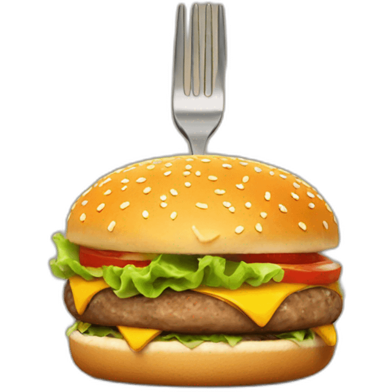 burger-with-fork emoji