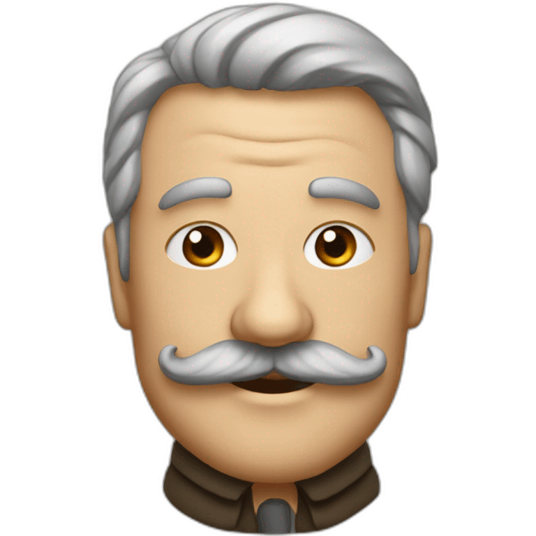 Un mec avec une moustache carré emoji