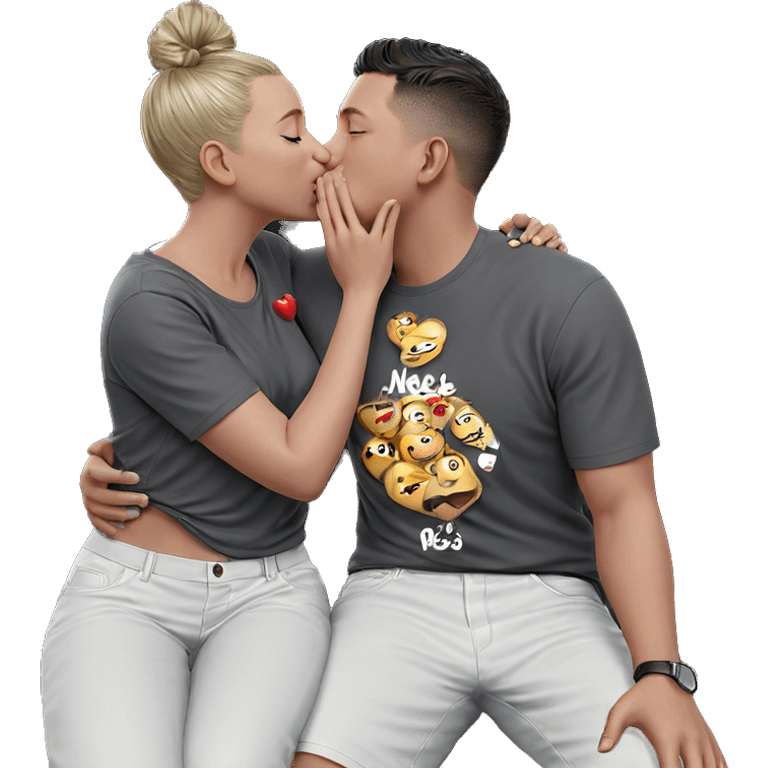 couple sharing a kiss emoji