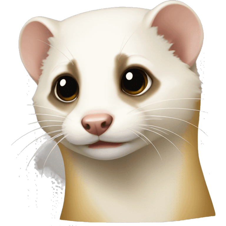 Ferret white and gold emoji