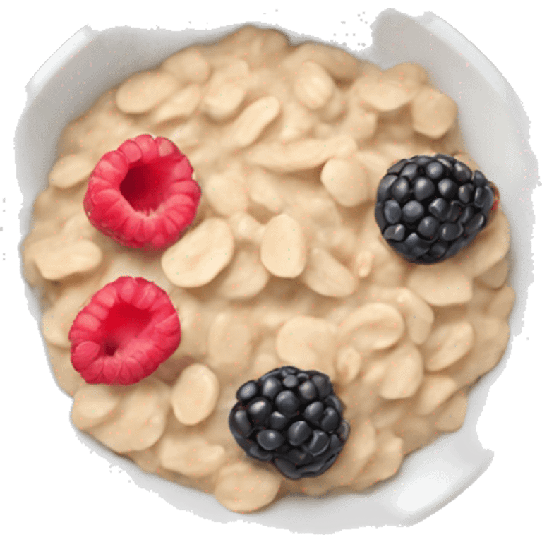 oatmeal with berries in a plate aesthetics emoji