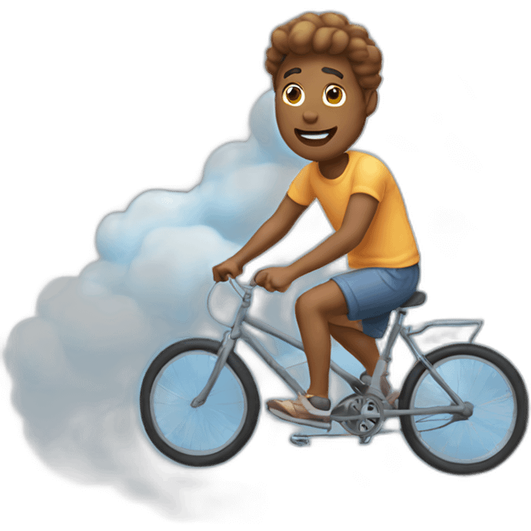 man riding a cloud wearing shorts emoji