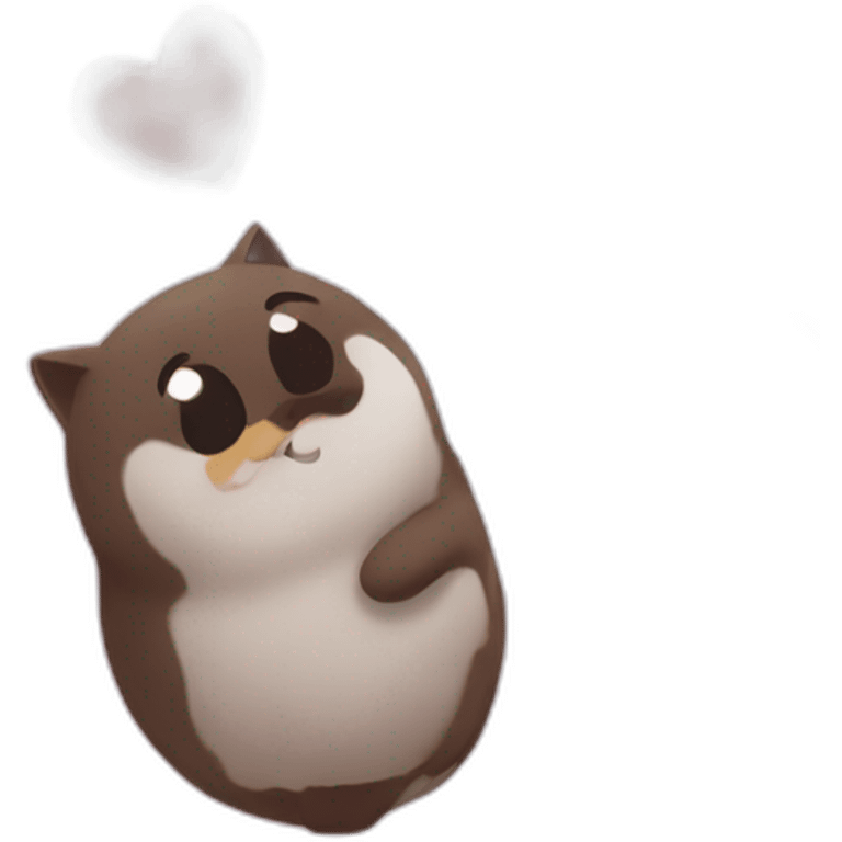 Chat + coeur emoji