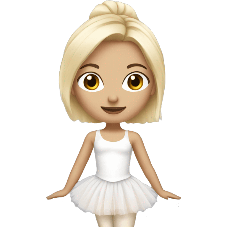 ballerina with white dress blonde hair emoji