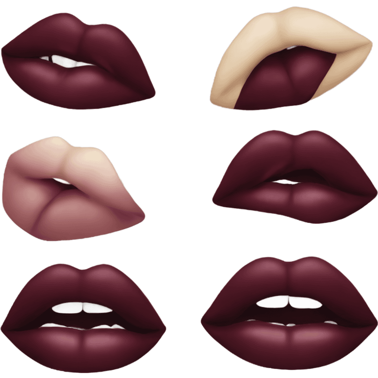 Burgundy lips emoji