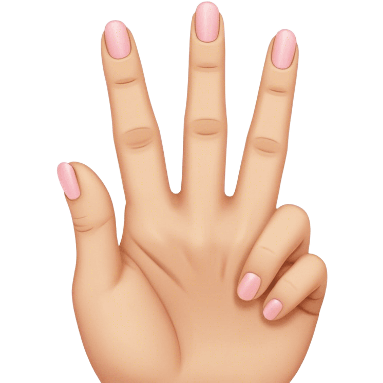 hand with index finger, middle finger and pinky finger rased ring finger and thumb connected emoji