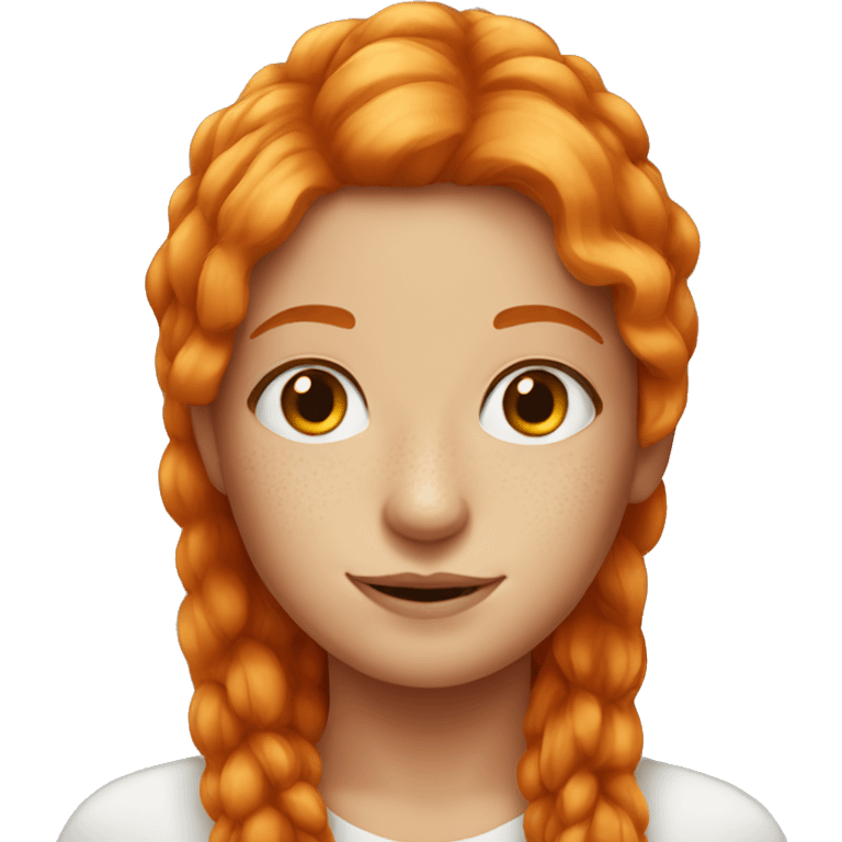 Long orange hair girl with freckles  emoji