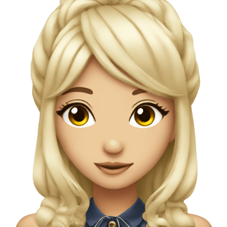 wink gyaru girl emoji