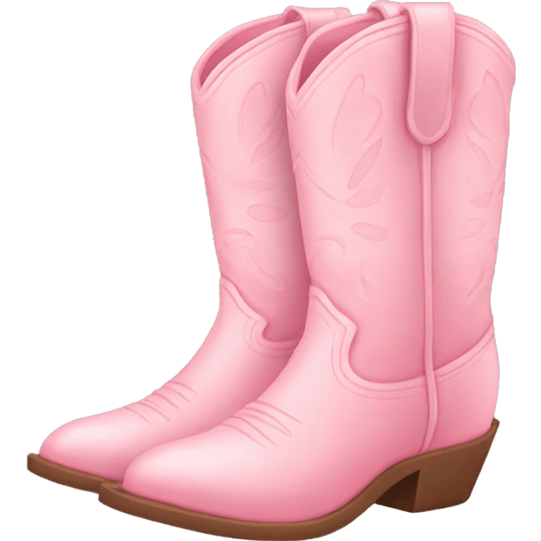 pastel pink cowgirl boots emoji