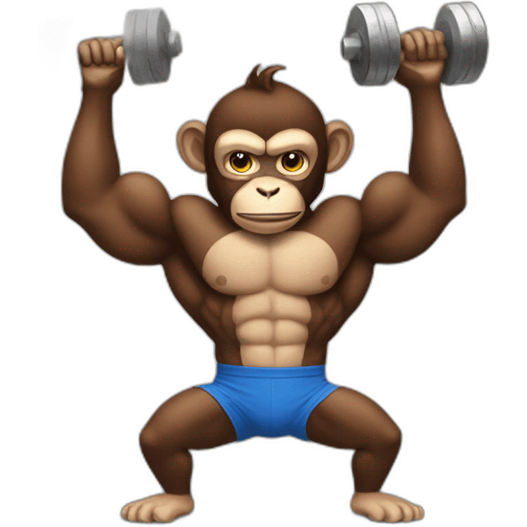 monkey body builder emoji