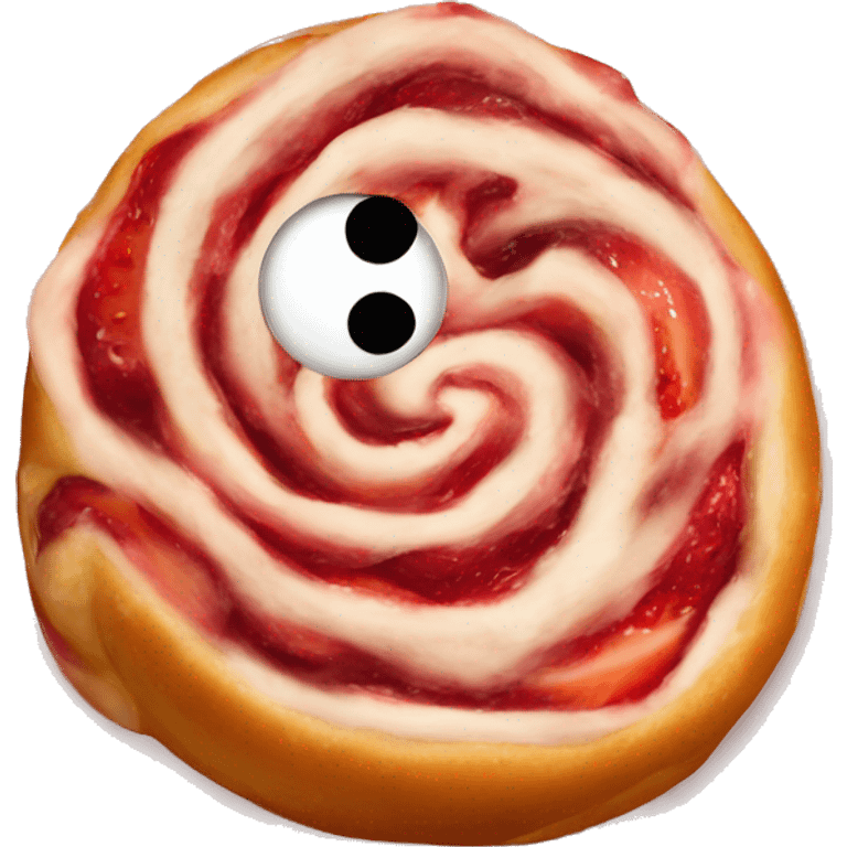 Strawberry cinnamon roll  emoji