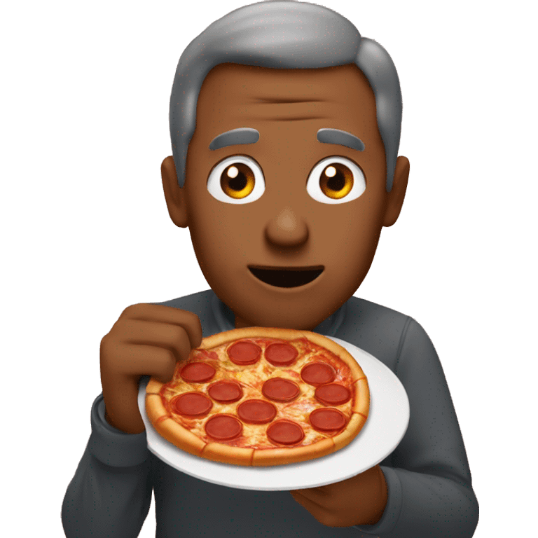 My dad eating pepperoni  emoji