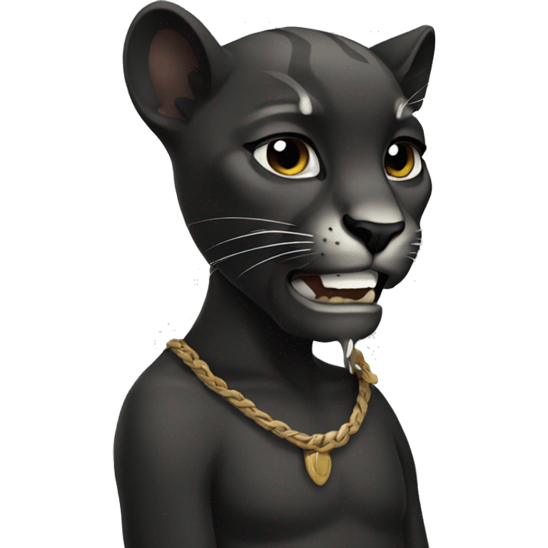 crying black puma  emoji