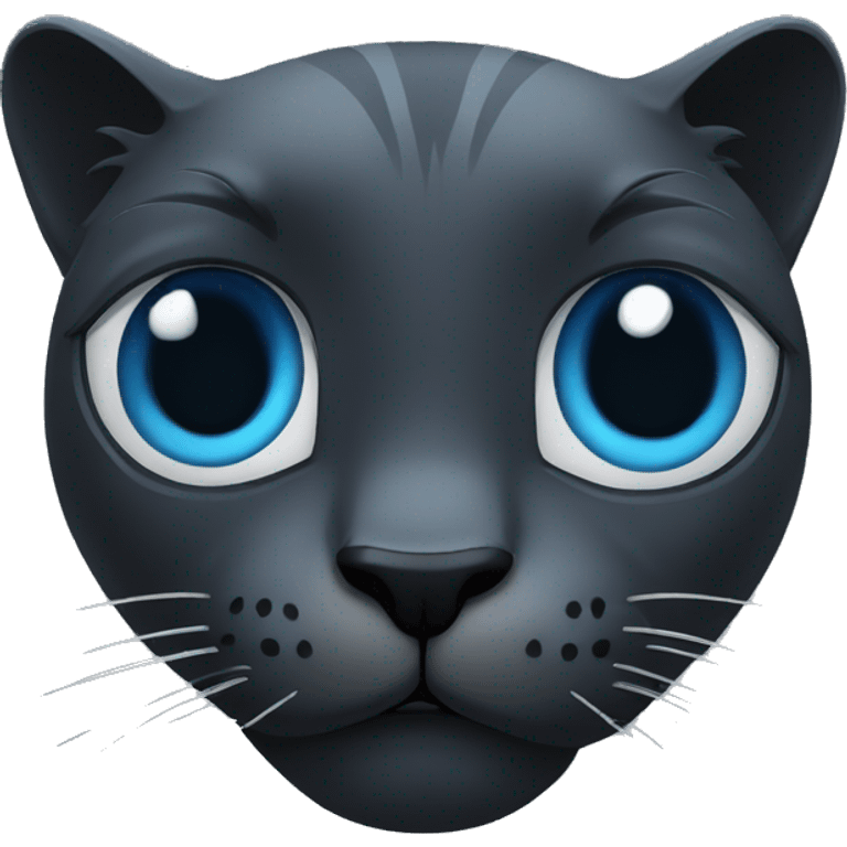 Panthère noir yeux bleu emoji