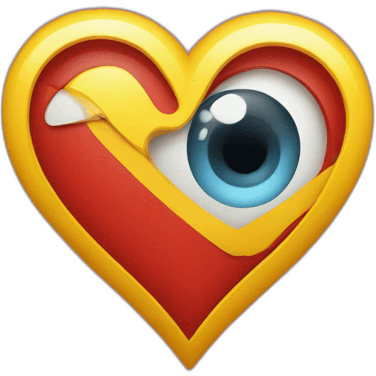 Heart with red and yellow colour  emoji