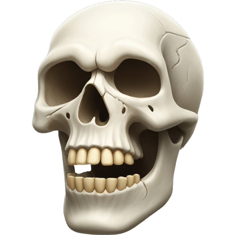 creepy super realistic skull emoji