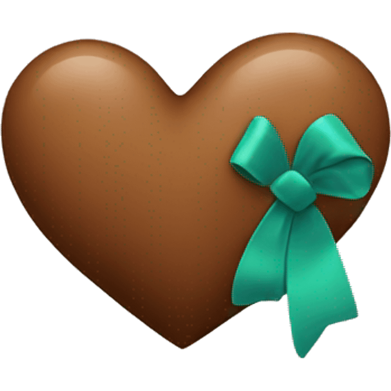 Brown heart wit a bow emoji