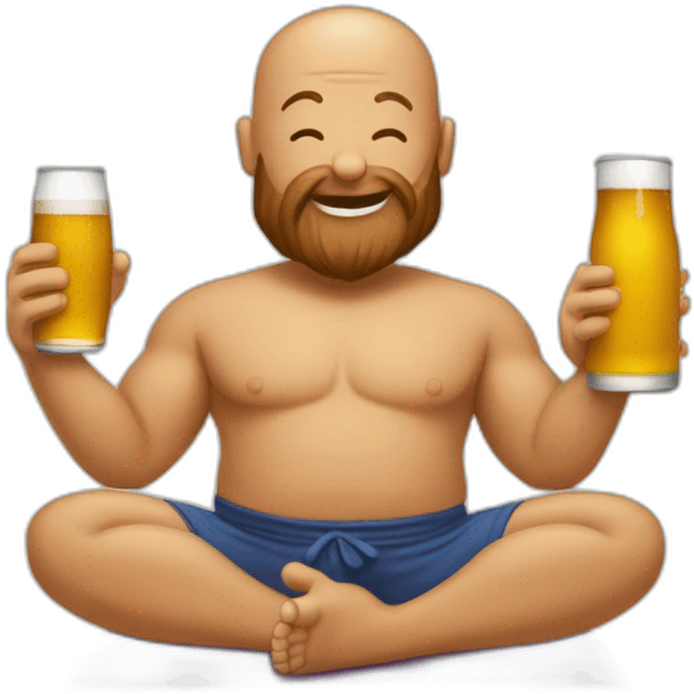 Yoga qui boit une bière emoji