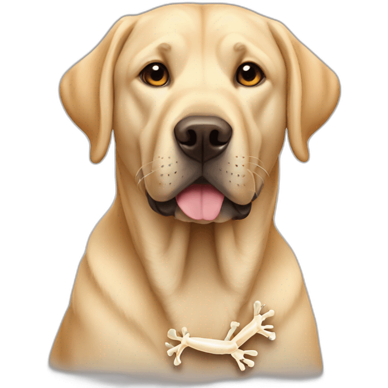 labrador with bones emoji