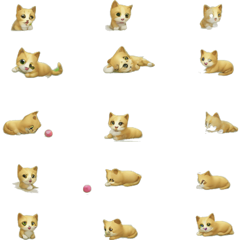 Cat baby playing in park emoji