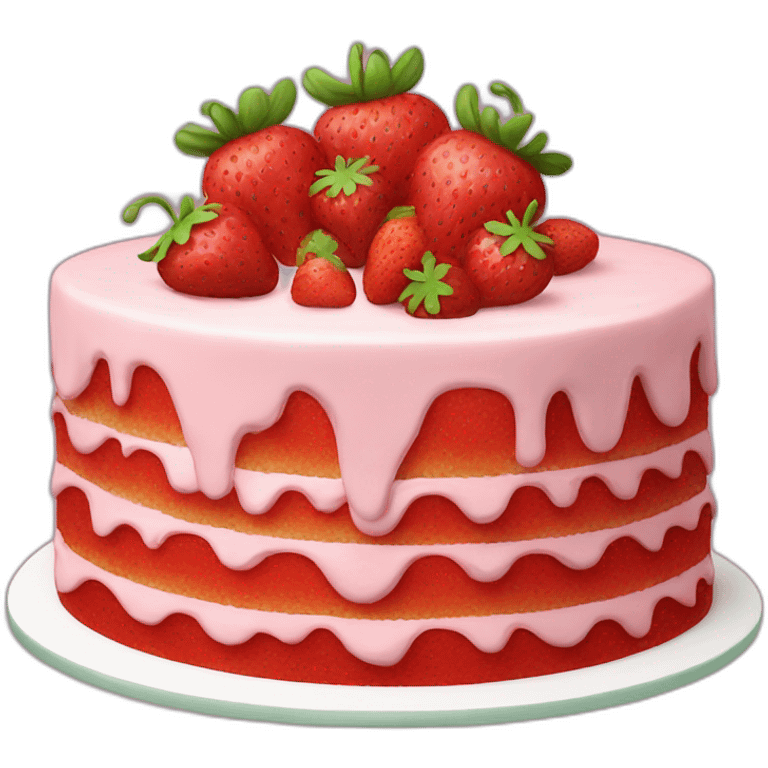 strawberry birthday cake emoji