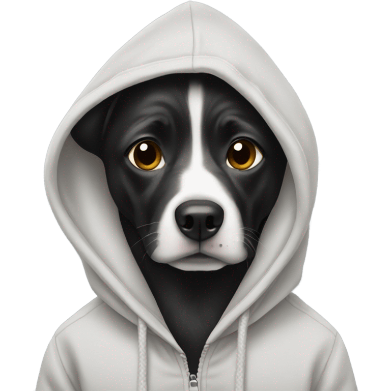 Dog wearing a hoodie emoji