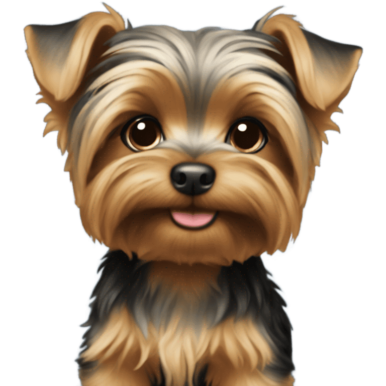 Yorkie puppy standing emoji