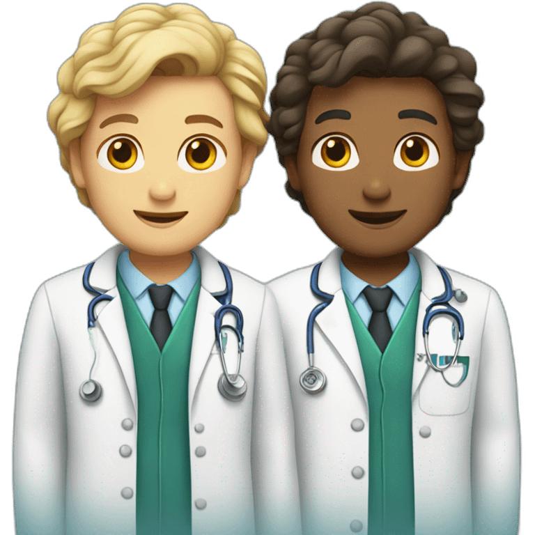 Two doctors in love emoji