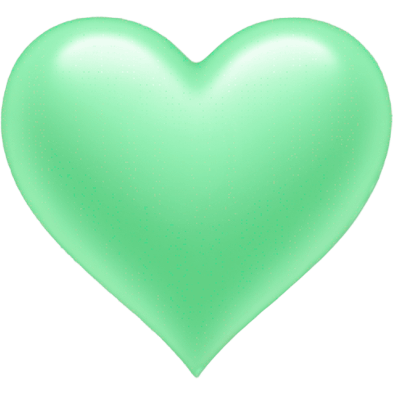 Pastel green heart  emoji