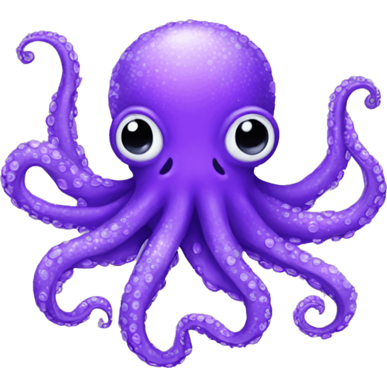 Purple octopus sparkly  emoji