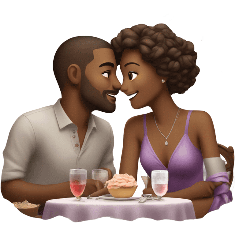 Romantic date for stunningly beautiful couple emoji