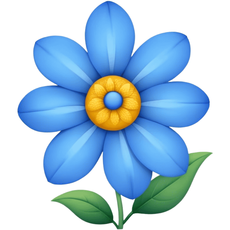 blue flower emoji