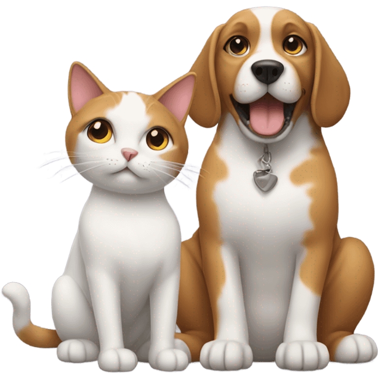 dog and cat  emoji