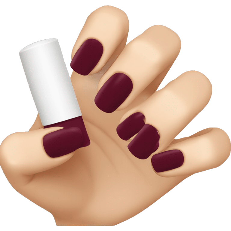 Burgundy nail color emoji